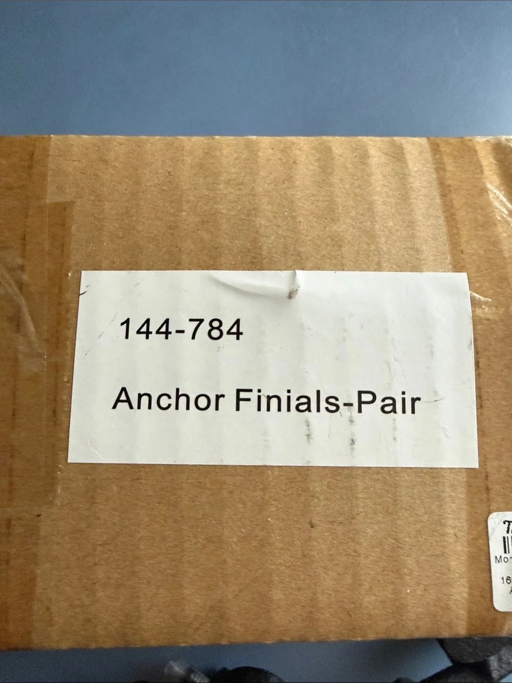 The Land of Nod Black Anchor Finials-2 Pair (one set unpackaged, second in box)
